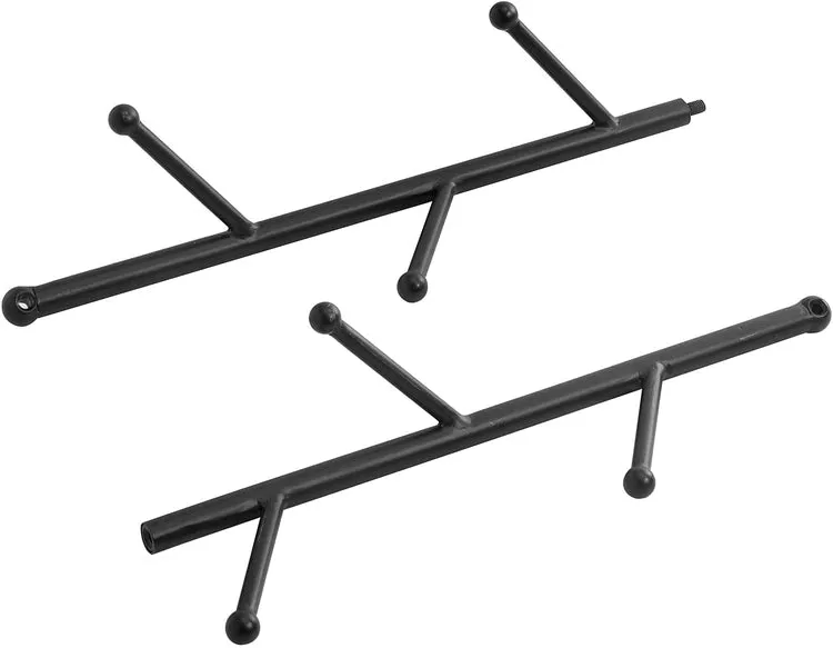 6-Hook Matte Black Metal Wall Mounted Vertical Coat and Hat Tree Rack