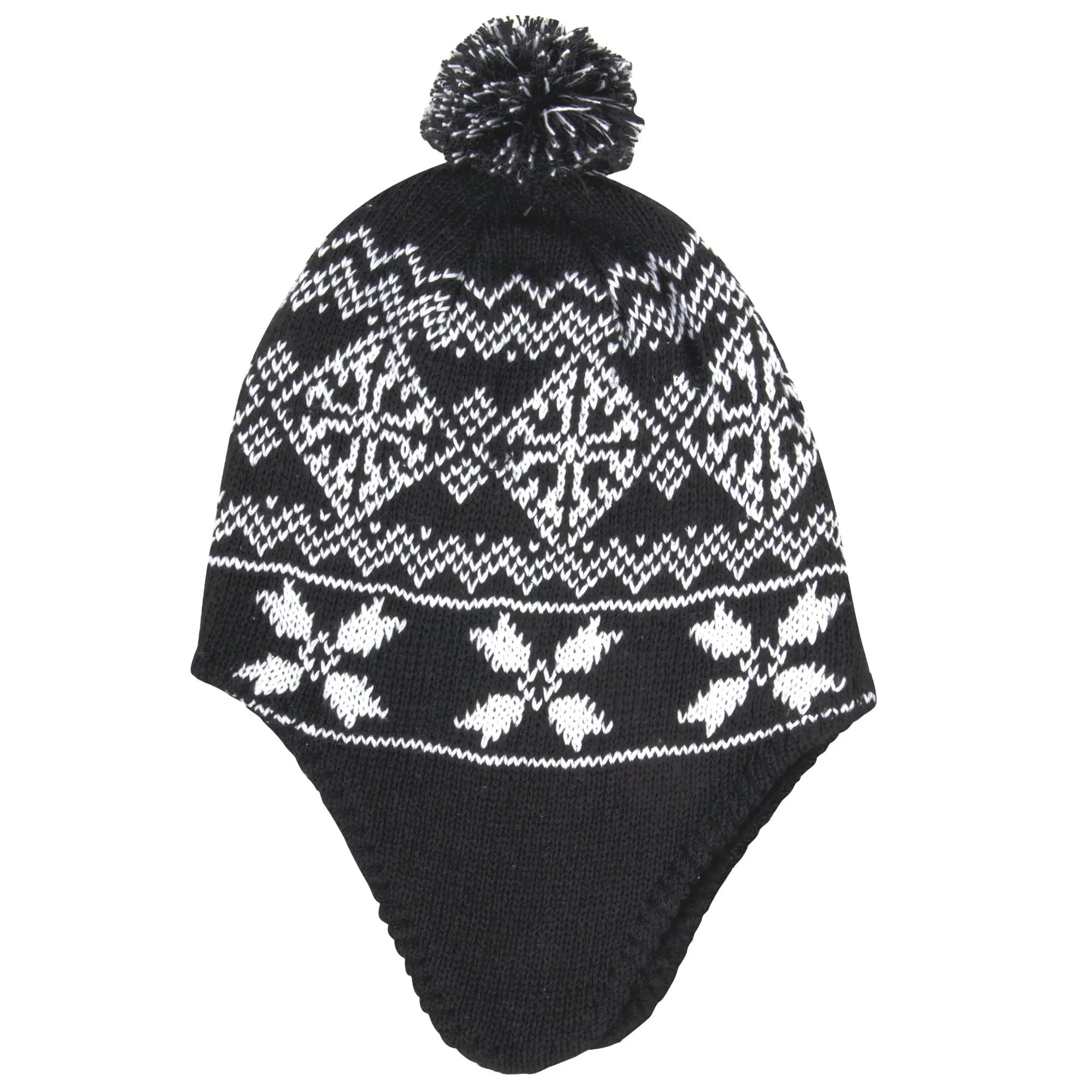 Adult Toboggan Winter Hat with Ear Flaps  – 3 Prints