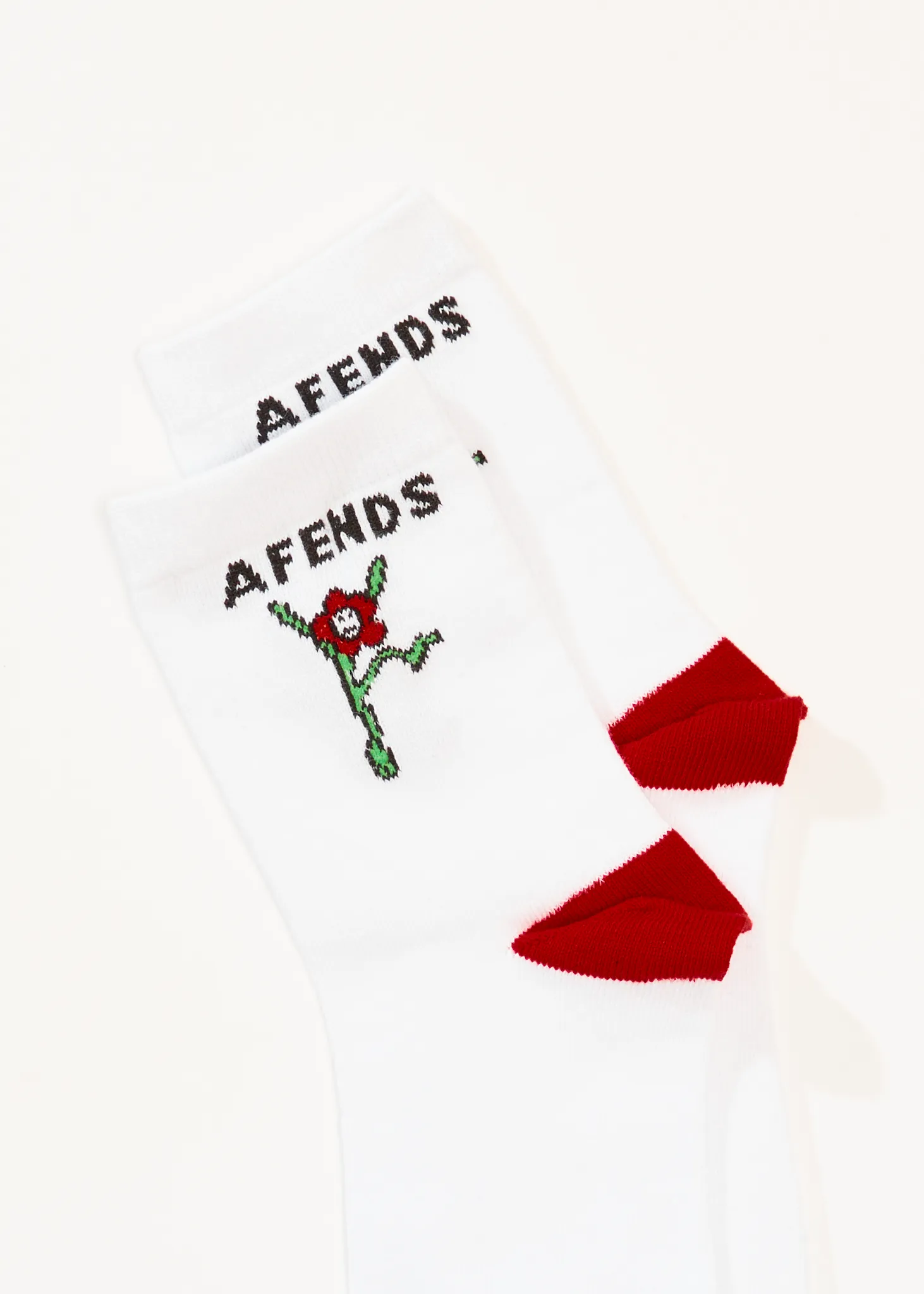 AFENDS Womens Garden Fresh - Socks Two Pack - White