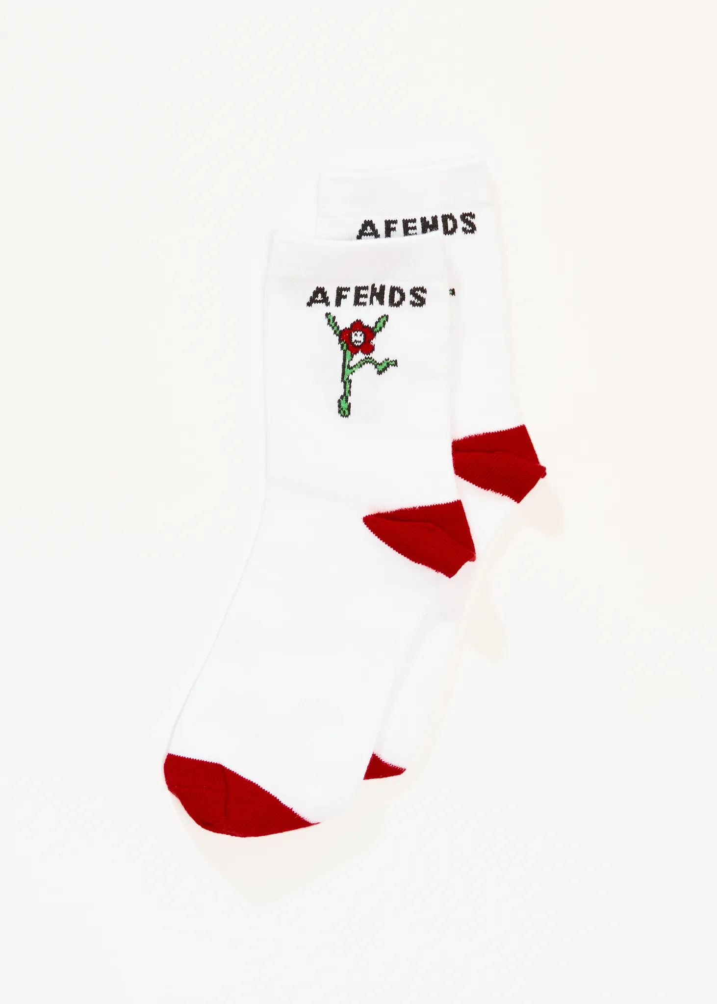 AFENDS Womens Garden Fresh - Socks Two Pack - White