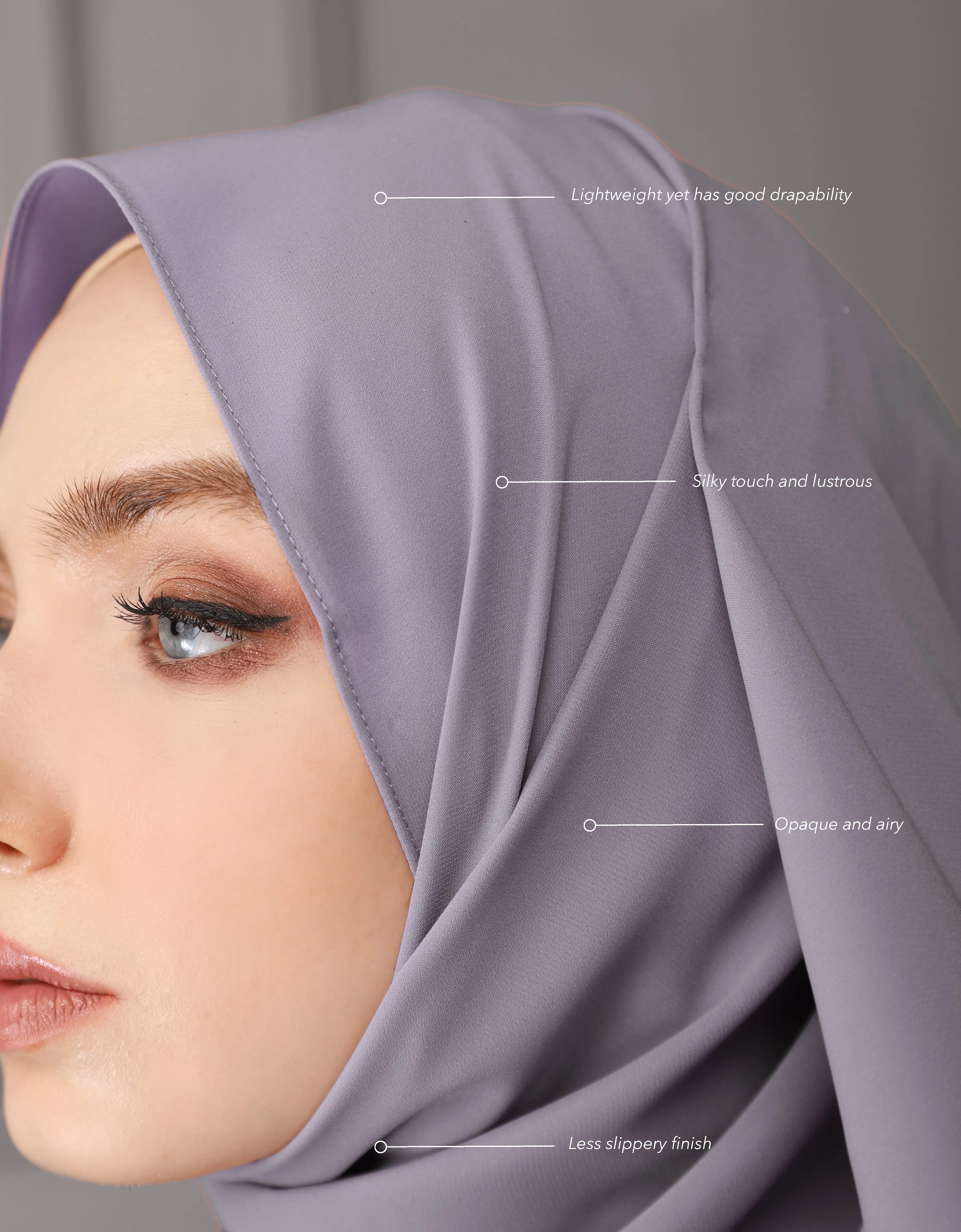 ASTEN SHAWL (SMOKEY MAUVE)