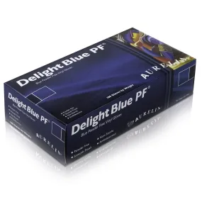 Aurelia Delight Blue PF Vinyl Powder free examination gloves - Small (Box of 100)