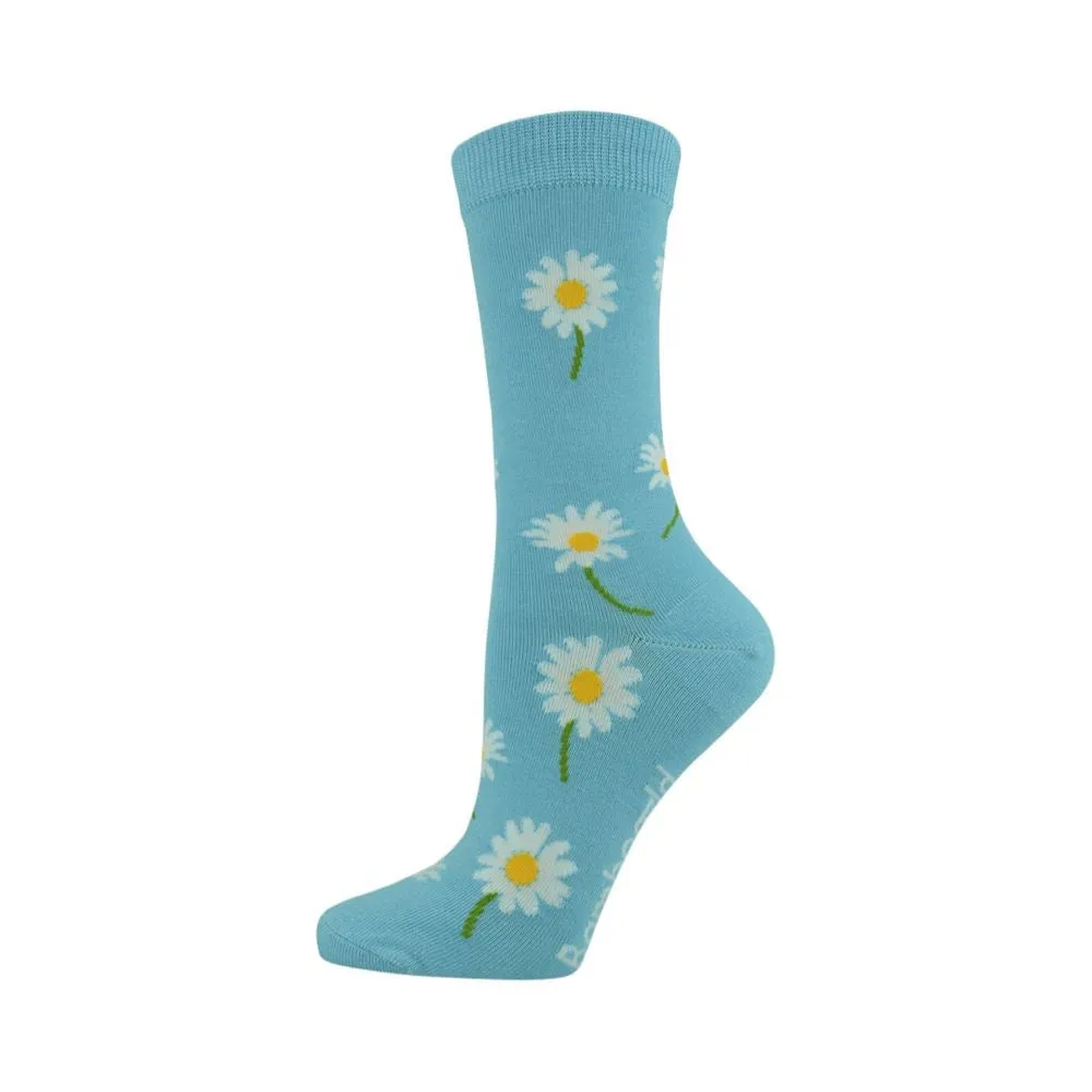 Bamboozld: Womens Daisy Light Blue Bamboo Sock