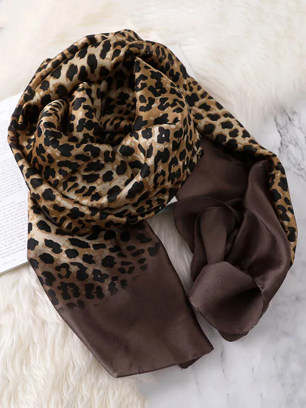 Chicmy-Stylish Leopard Gradient Silk Scarf