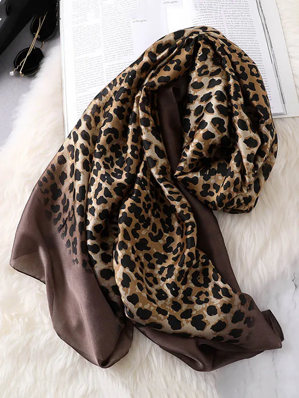 Chicmy-Stylish Leopard Gradient Silk Scarf