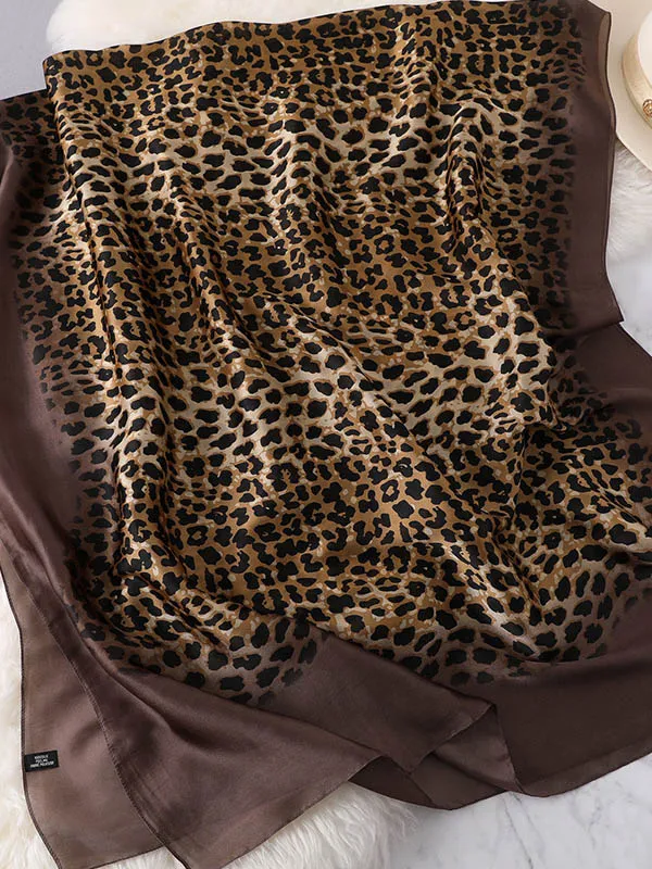 Chicmy-Stylish Leopard Gradient Silk Scarf