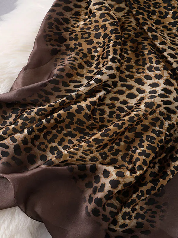 Chicmy-Stylish Leopard Gradient Silk Scarf