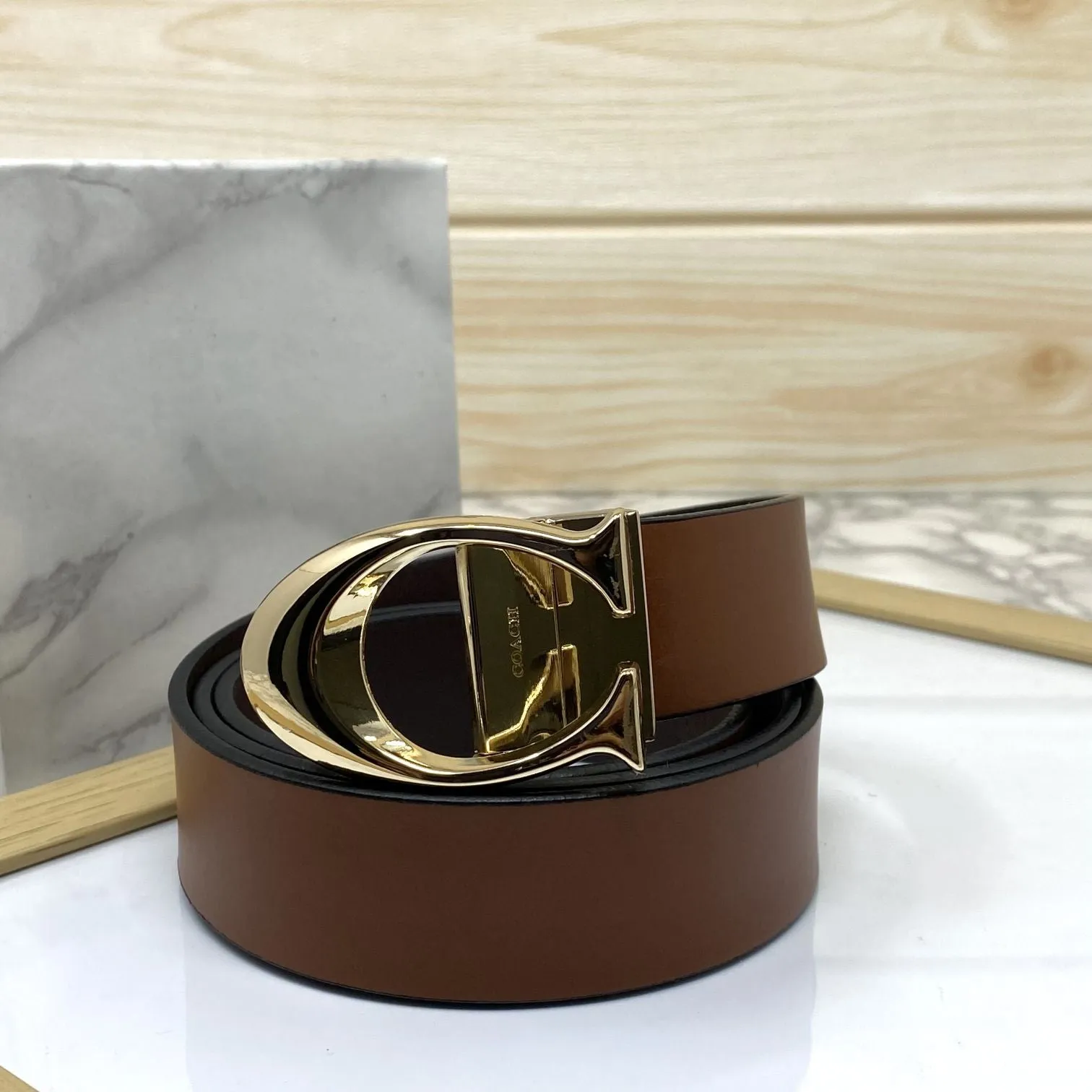 Classy Curve C Design Casual  Genuine Leather Belt-Jonasparamount