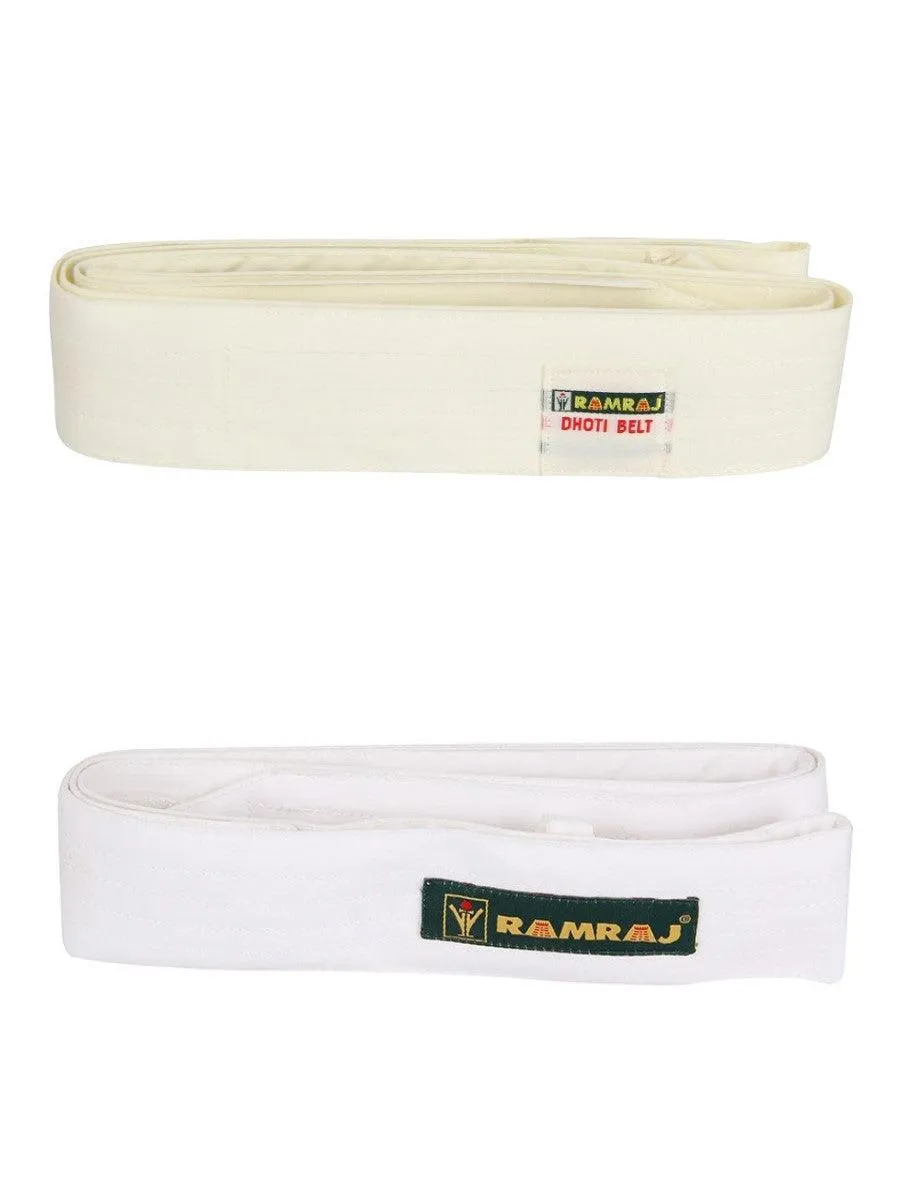 Dhoti Belts White & Cream