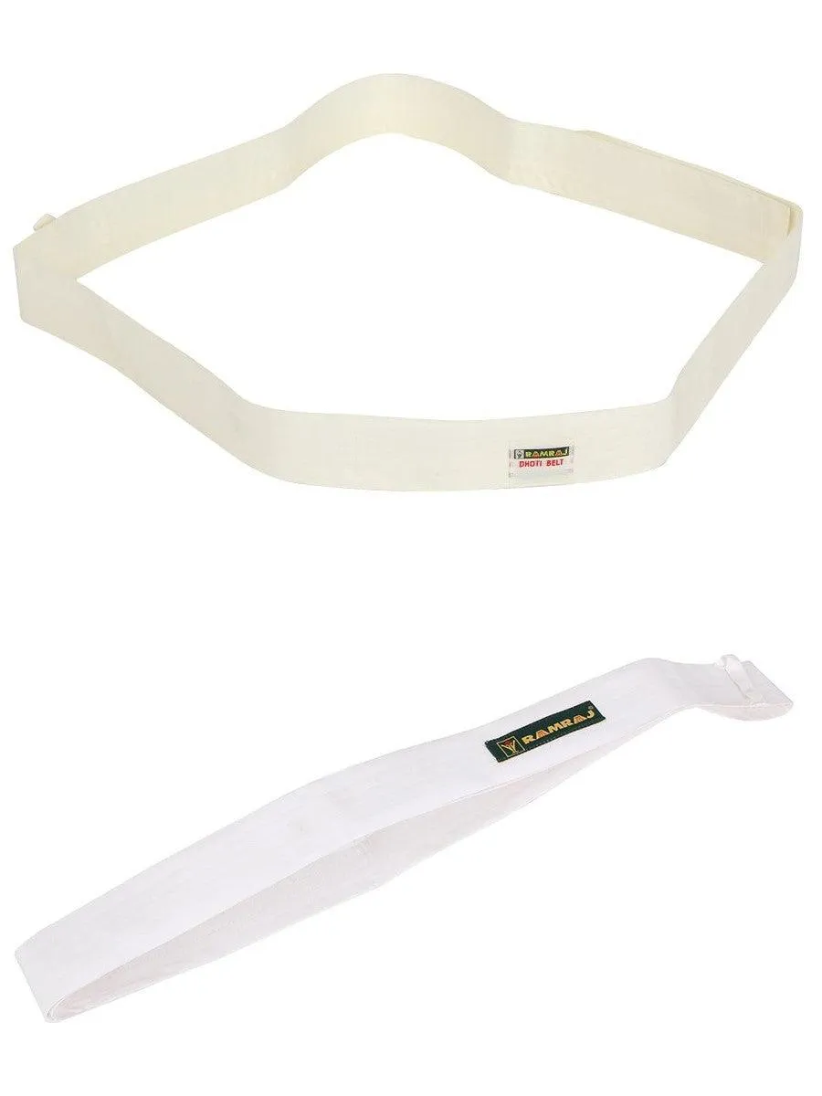 Dhoti Belts White & Cream