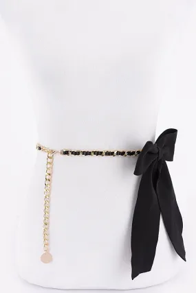 Elegance Tie Belt - Black