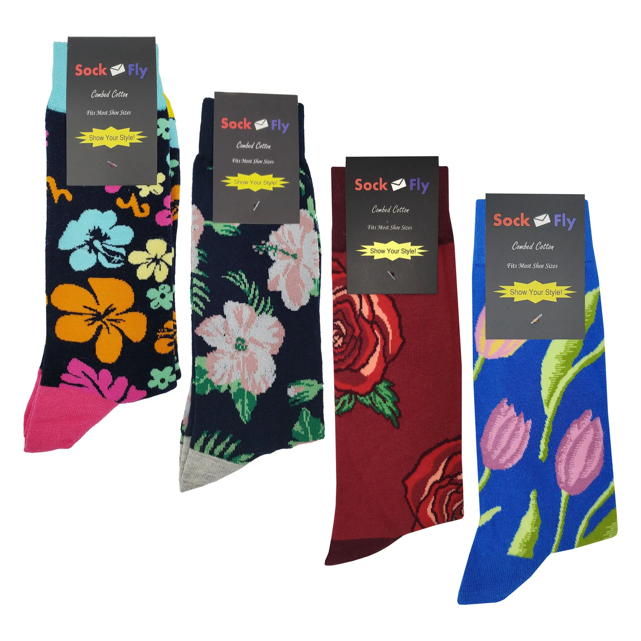 Flower Socks 4 Pack