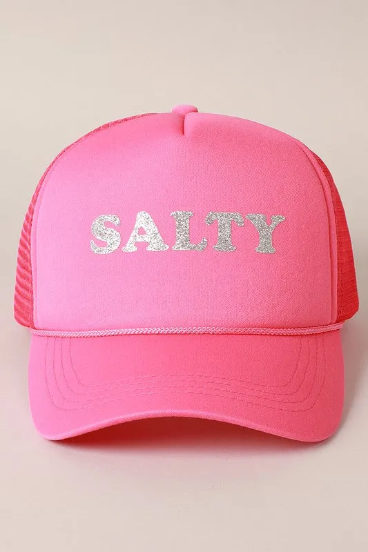 Glitter SALTY Printed Foam Trucker Hat