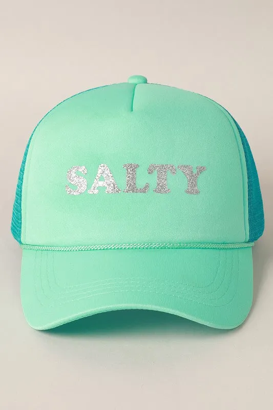 Glitter SALTY Printed Foam Trucker Hat