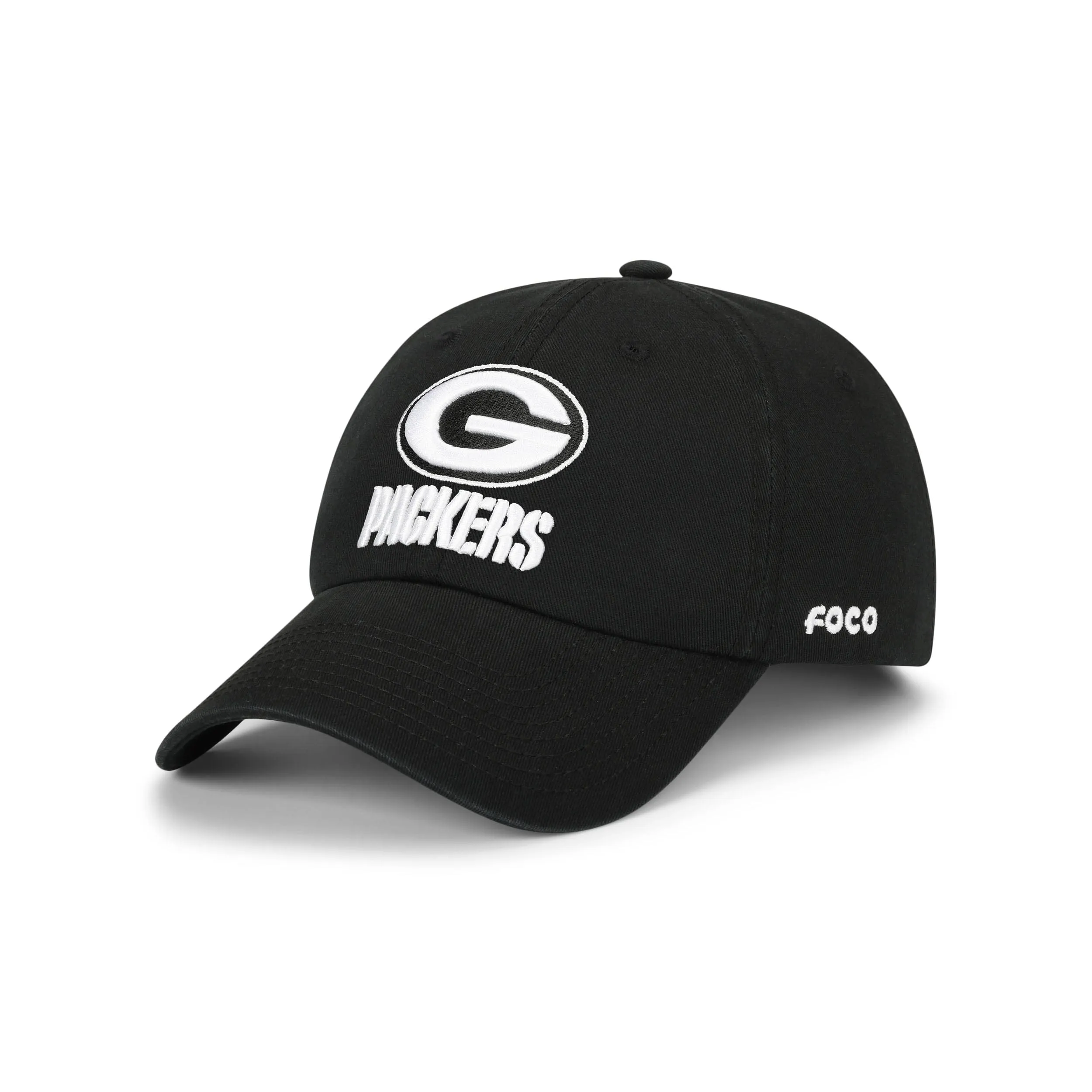 Green Bay Packers NFL Black & White Casual Cap