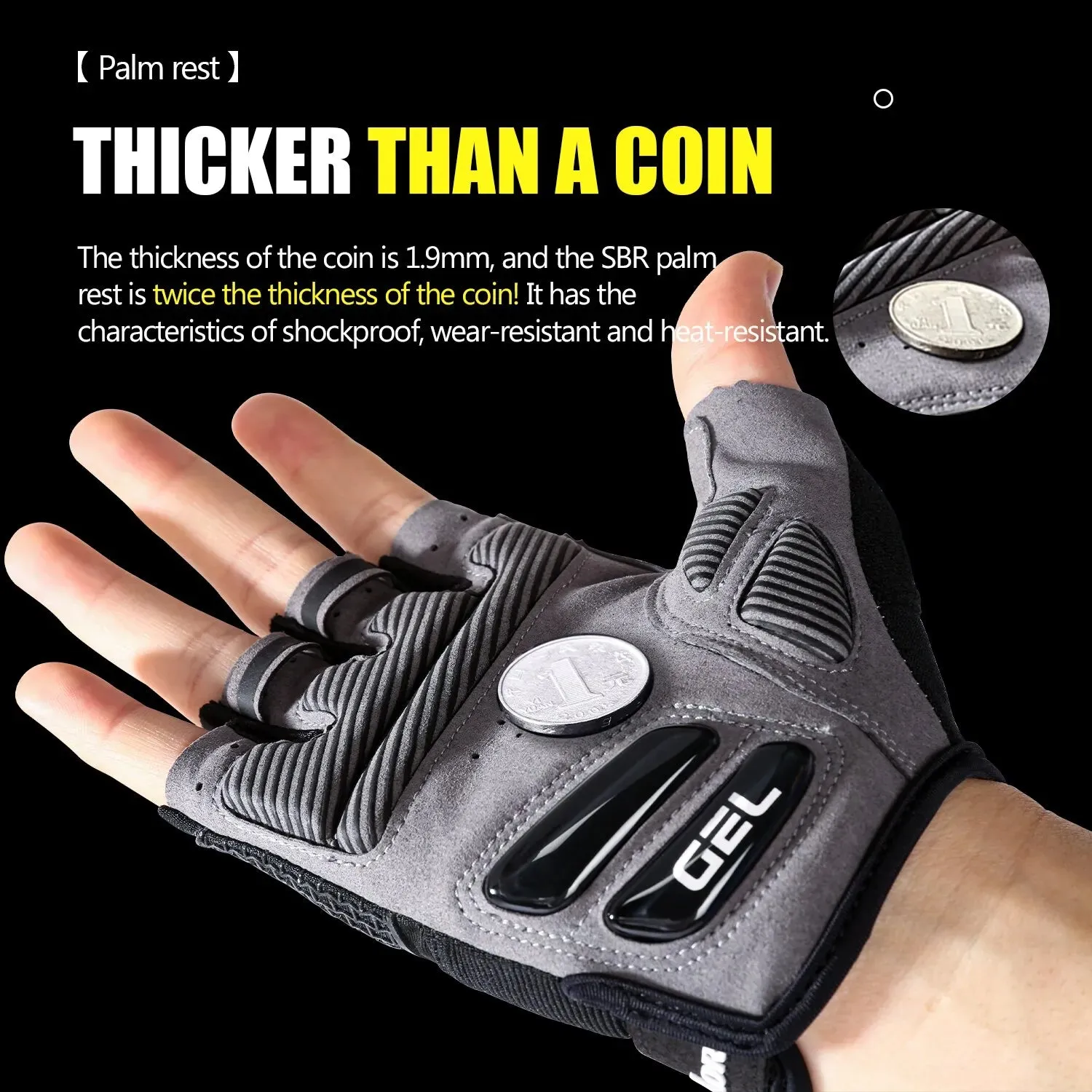 Half Finger Cycling Gloves Liquid Silicone Resistance Shockproof Breathable Sports Bike Fitness Gloves Men's And Women's