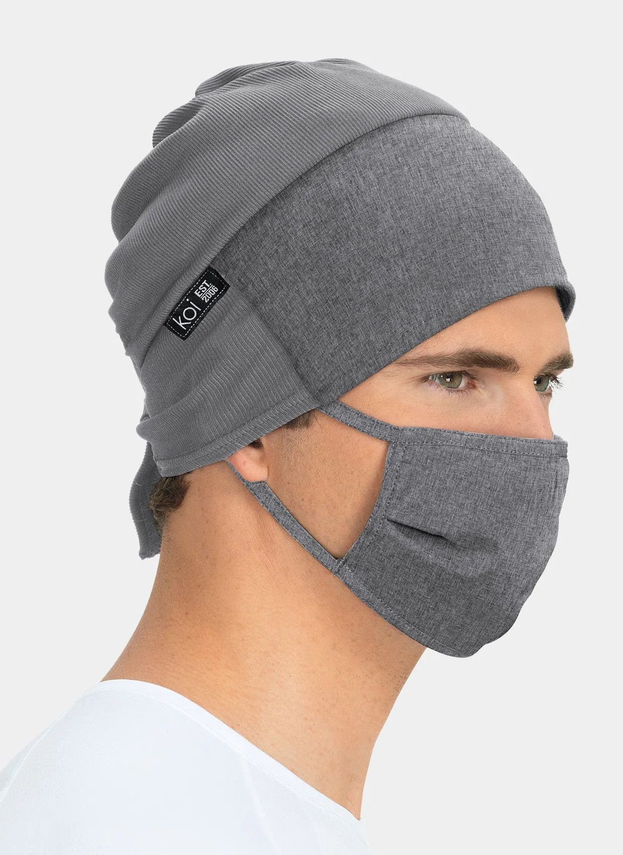 Koi Unisex Scrub Hat - Heather Grey