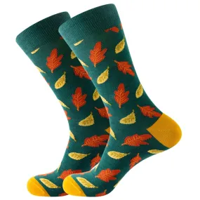 Leaf Socks from the Sock Panda (Adult Large - Men's Shoe Sizes 8-12)