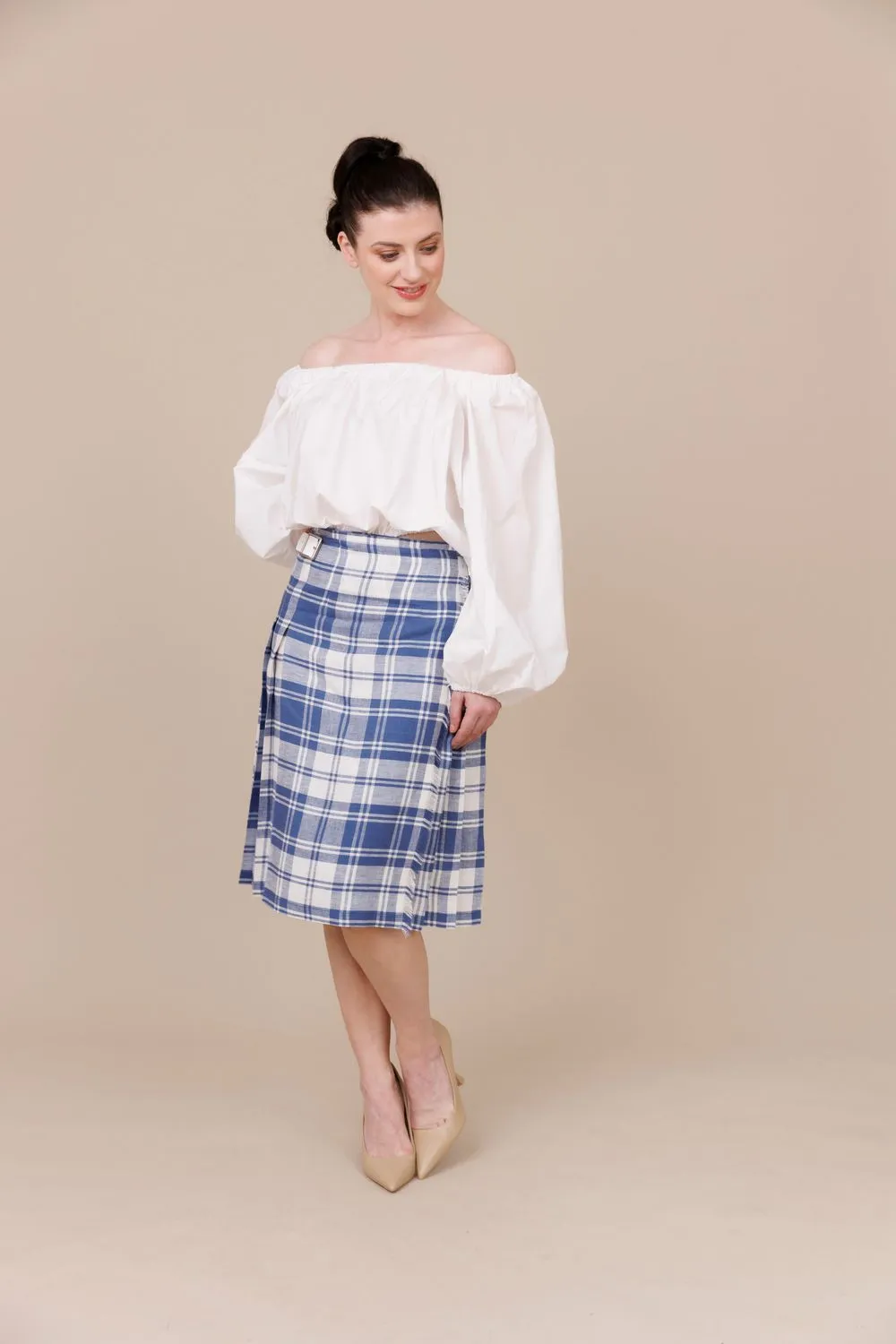 Lobawn 100% Linen Midi Kilt