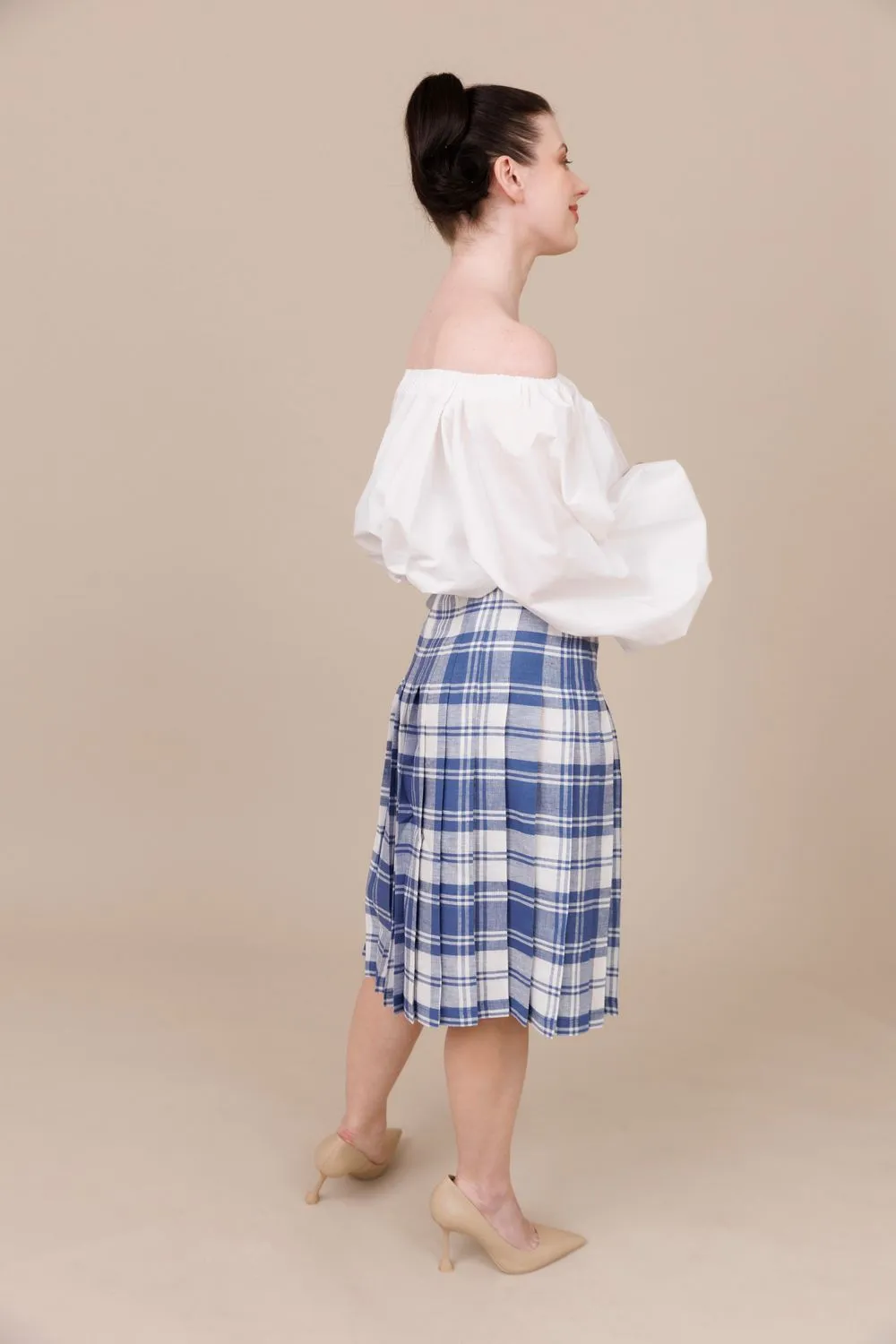 Lobawn 100% Linen Midi Kilt