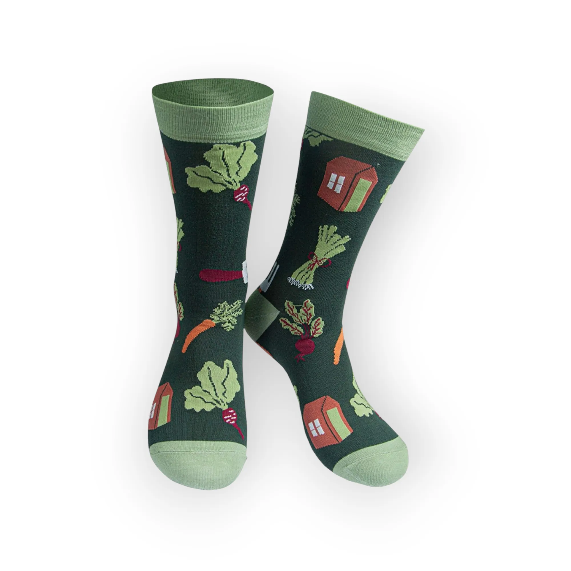 Men's Garden Shed and Spade Green Bamboo Socks