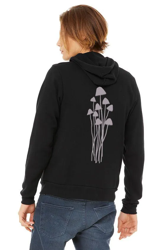 Mushroom Caps Ultra Soft Pull Over Hoodie - Unisex Black