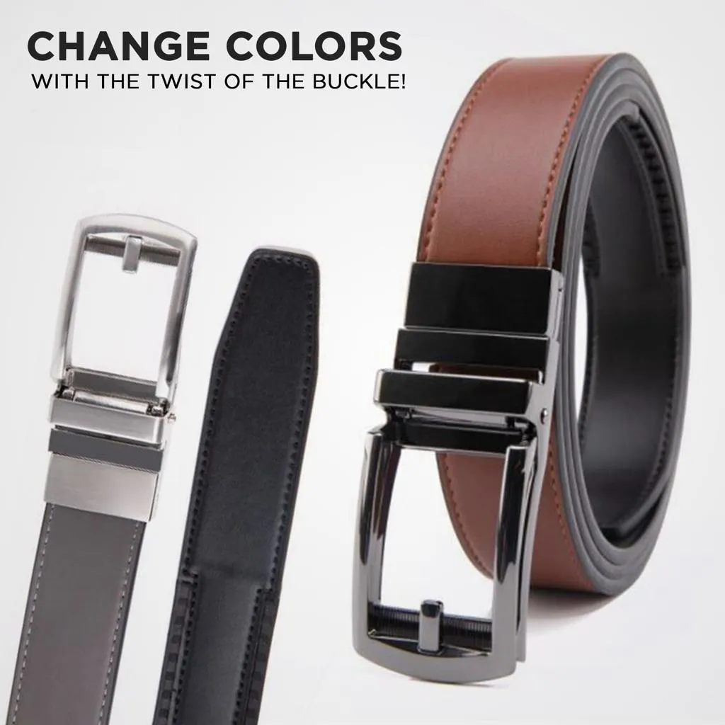 Patented Reversible Ratchet Belt 2 Colors (1 Belt)