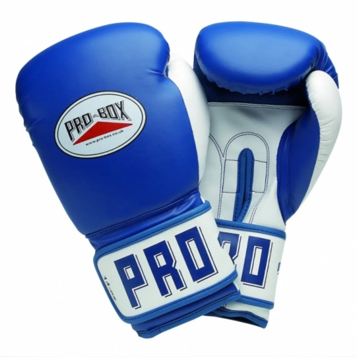 Pro-Box PU Club Essentials Senior Sparring Gloves Blue/White