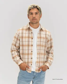 Relaxed Fit Flannel Shirt for Shorter Men