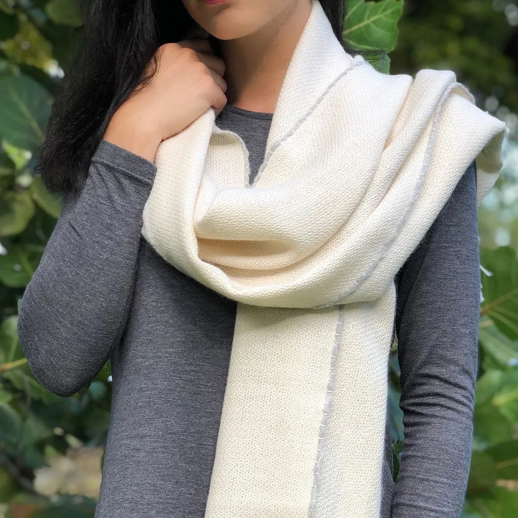 SLATE   SALT Andes Snow Baby Alpaca Scarf