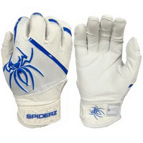 Spiderz PRO Batting Gloves - White/Royal Blue