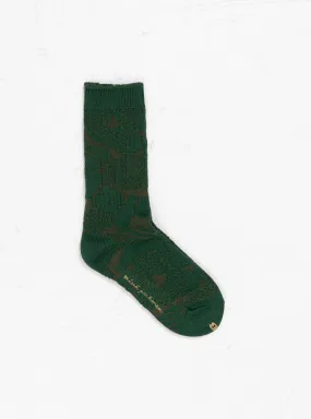 Stitch Garden Socks Green