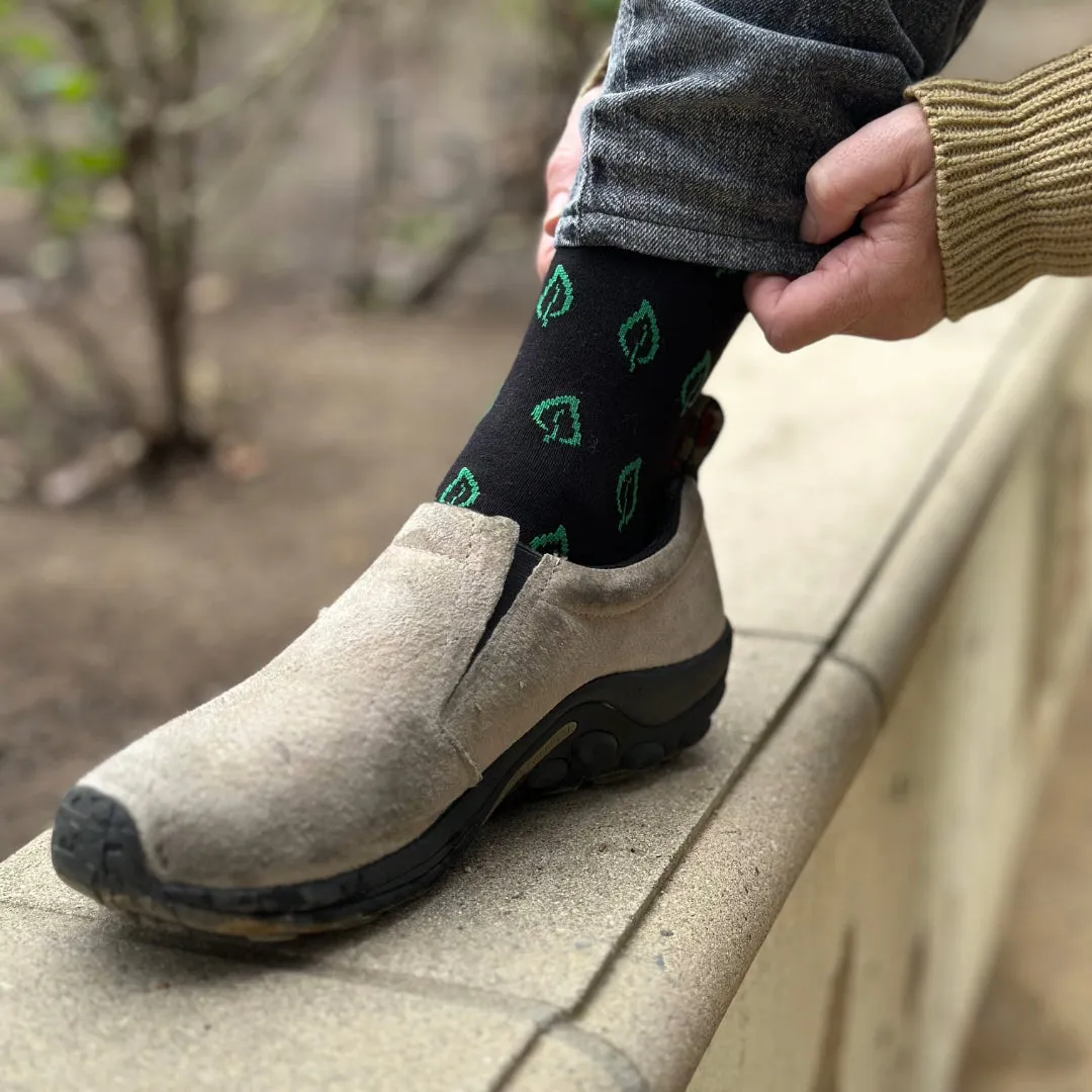 Subtle Leaf Socks from the Sock Panda (Adult Large - Men's Shoe Sizes 8-12)