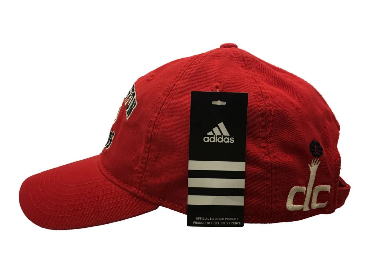 Washington Wizards Adidas Red Relaxed Adjustable Strapback Baseball Hat Cap