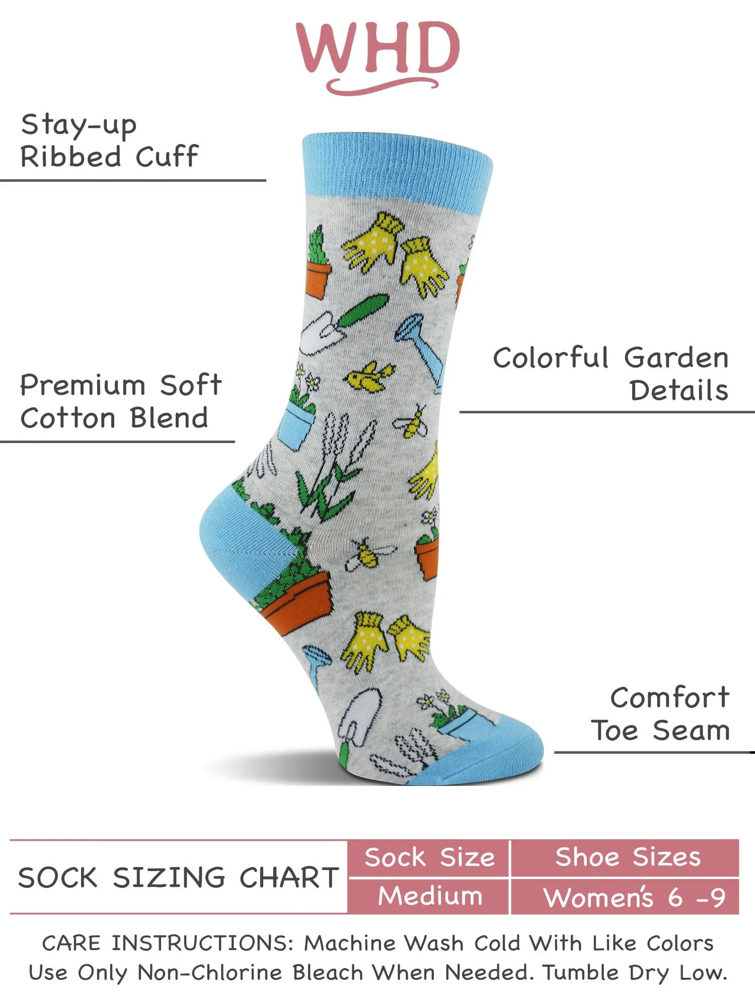 WHD Garden Socks 2-Pack or 1-Pack