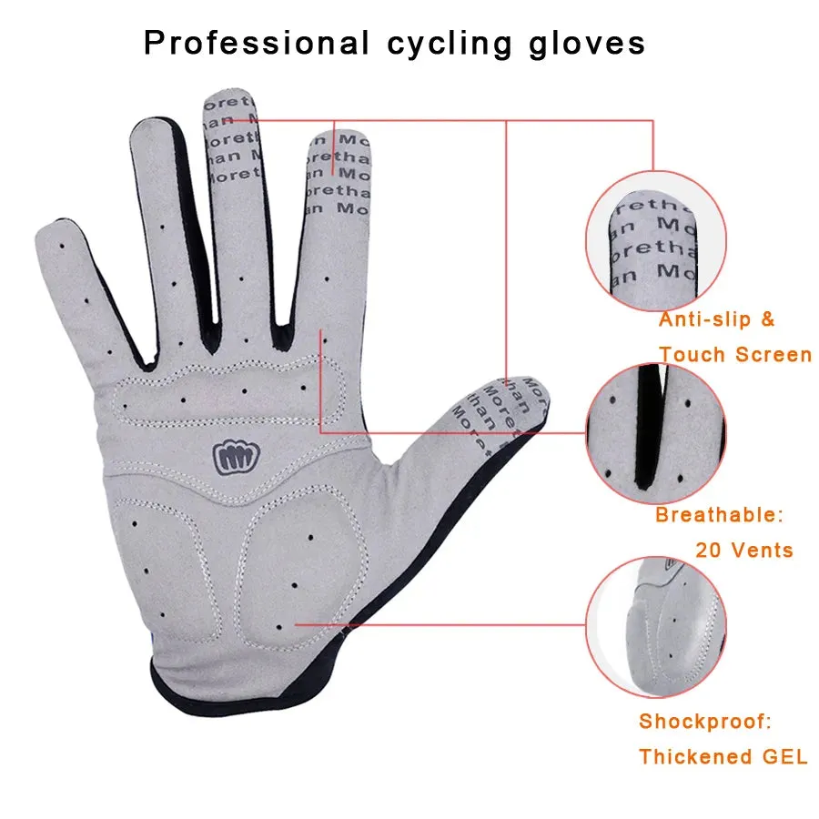 Women Men Winter Cycling Gloves Full Finger Bicycle Gloves Anti Slip Gel Pad Motorcycle MTB Road Bike Gloves M-XL Summer Gloves